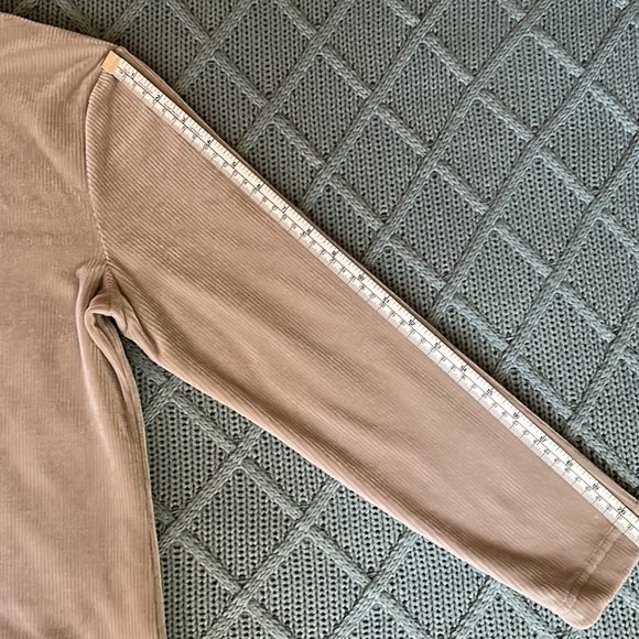 VTG Y2K Lee Riveted Stretchy Ribbed Velour Mock - Picture 6 of 9